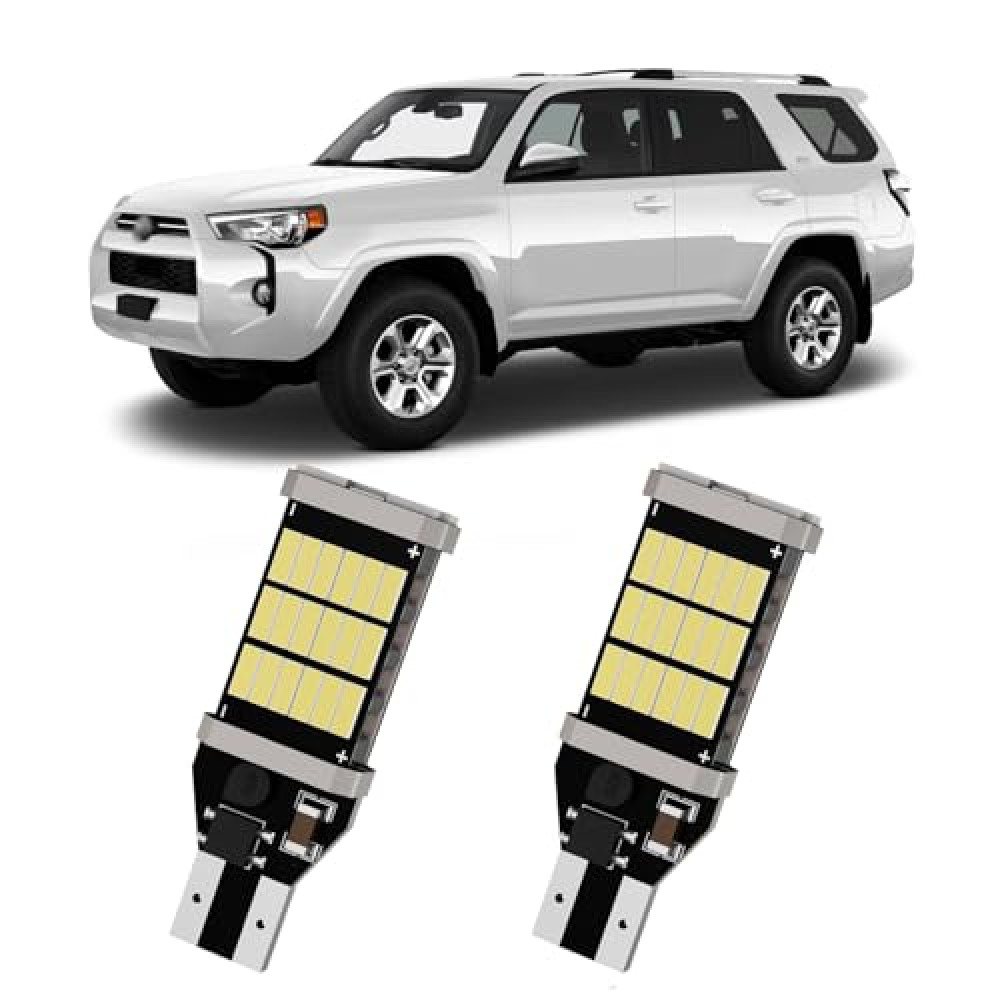 XFLHEHD 2Pcs Reverse Light Bulbs for Toyota 4runner 2001-2019 2020 2021 2022 2023, 6500K Cool White 4014 LED Chip Error Free 4runner Backup Lights Replacement Package