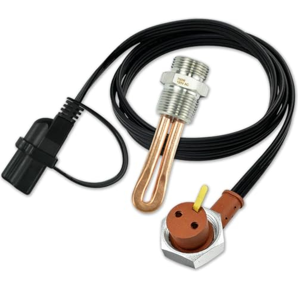 Xghdalk 3500022 Engine Block Immersion Heater for Cu-mmins Die-sel Pa-ccar 5.9 6.7L Engine 3/4" NPT Thread 120 Volts 750 Watts 3.25 Amp with Cordset Cord and Plug Protector