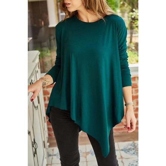 Xhan 9YXK2-41580-44 Zümrüt Yeşili Kadın Bluz