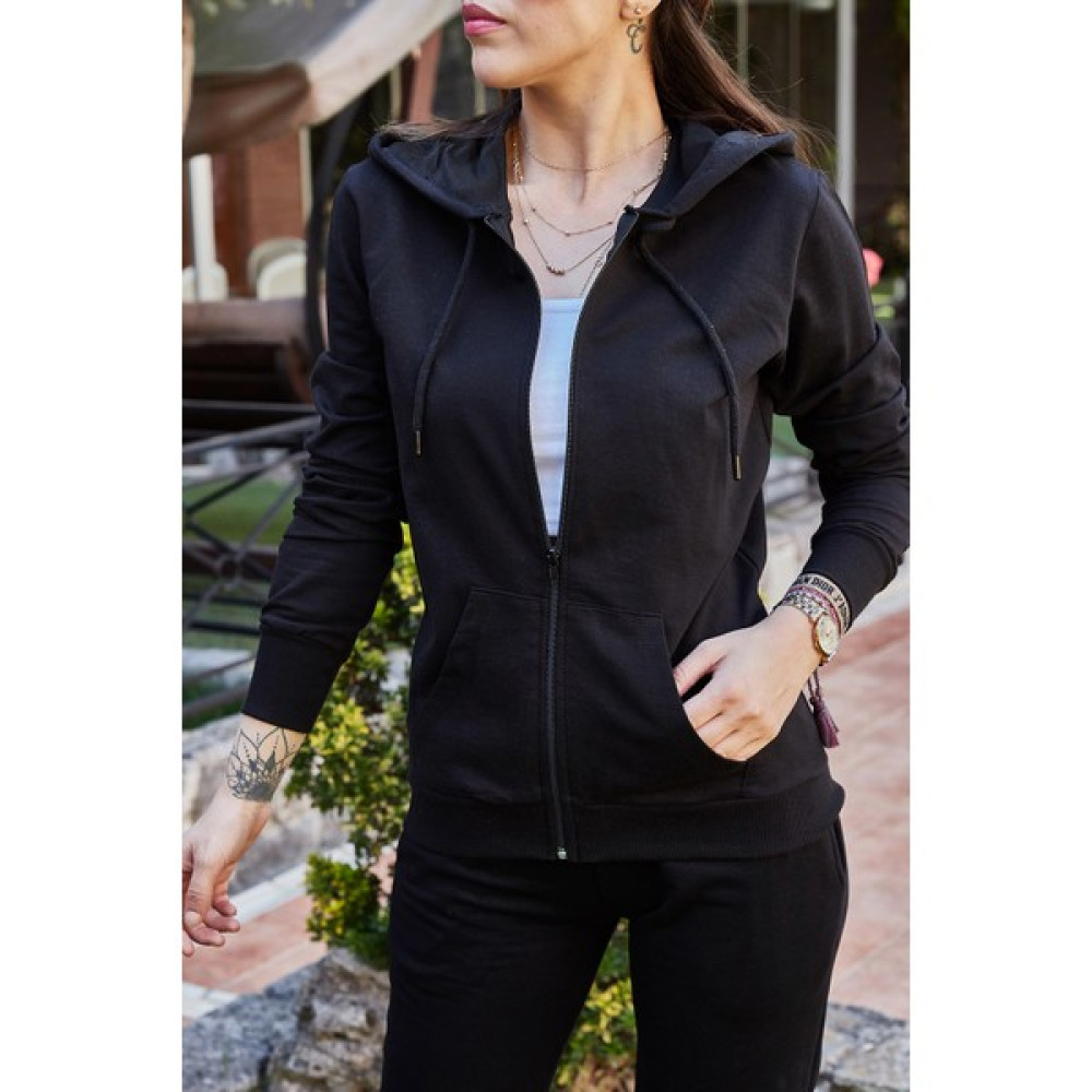 Xhan Fermuarlı Kapüşonlu Sweat 9YXK8-41471-02 Bayan Sweatshirt Fiyatı