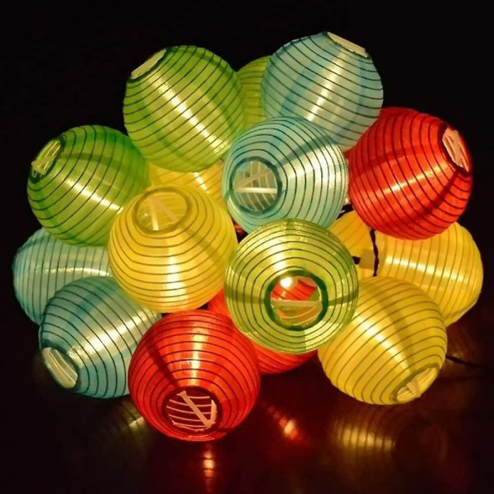 Xhang Güneş Açık Işık Zinciri 5 Metre 20 LED Laminyon Fener Güneş Enerjili Işık Zinciri Su Geçirmez (Renk) Led Aydınlatmalar Fiyatı