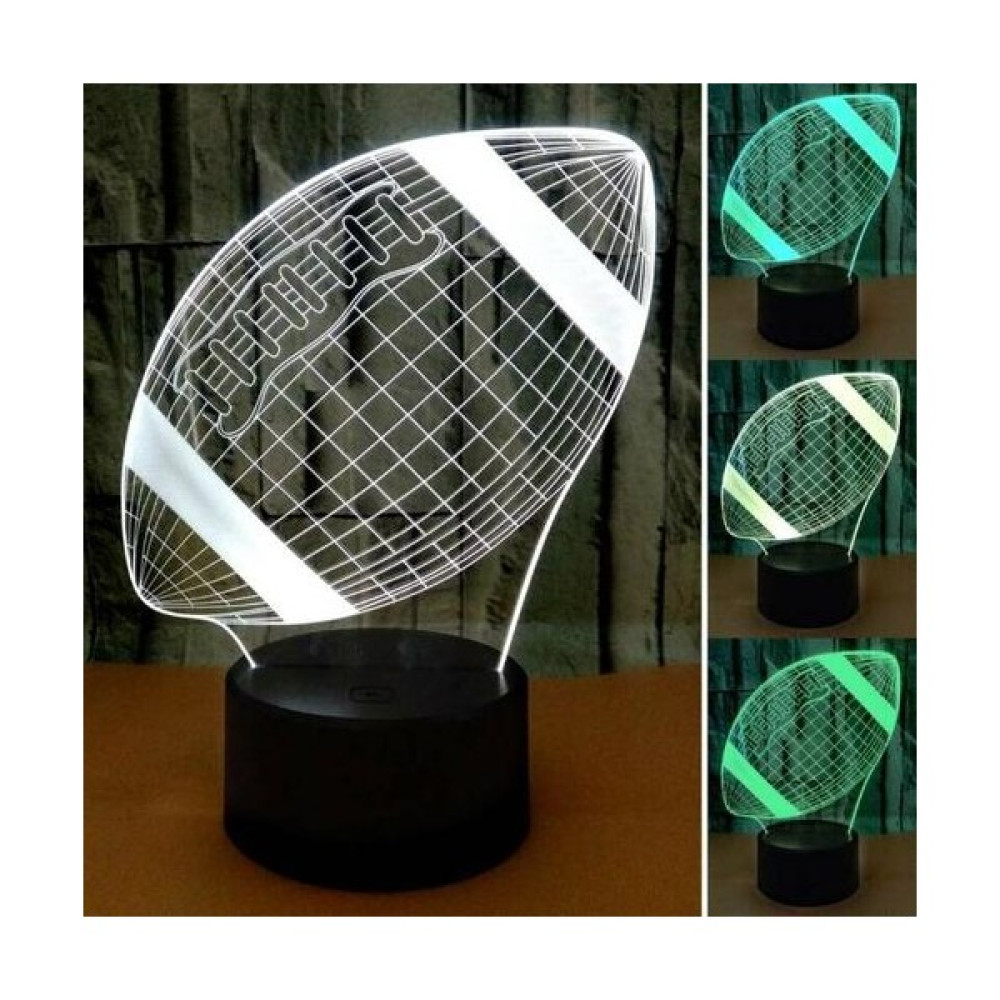 Xhang Rugby 3D Illusion LED Lamba Renkli Dokunmatik Gece Lambası Yatak Odası Masası Masa Dekor (Yurt Dışından) - Siyah Gece Lambası Fiyatı