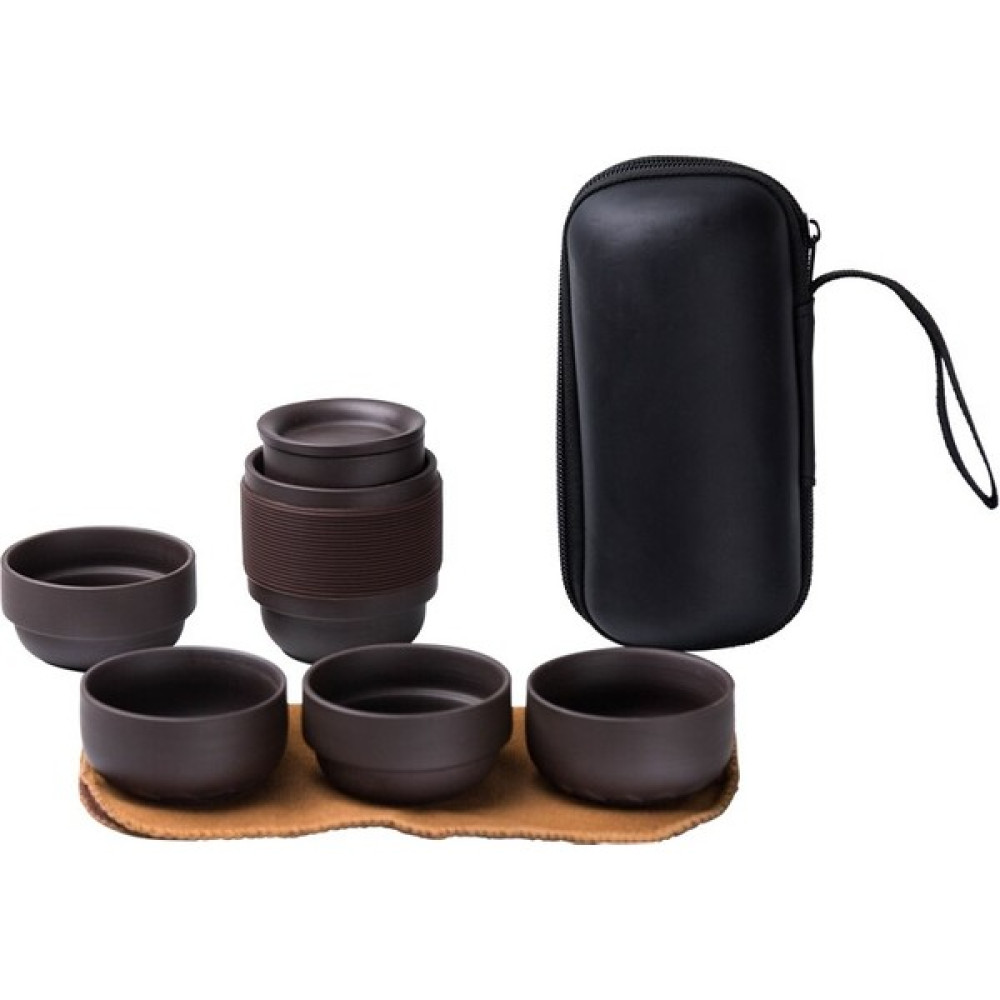 Xhang Taşınabilir Siyah Çay Seti Mini Sürahi Depolama Kung Fu Çay Seti Taşınabilir Çay Seti Kupası Vintage - Kahverengi Fincan / Bardak / Kahve Takımı Fiyatı
