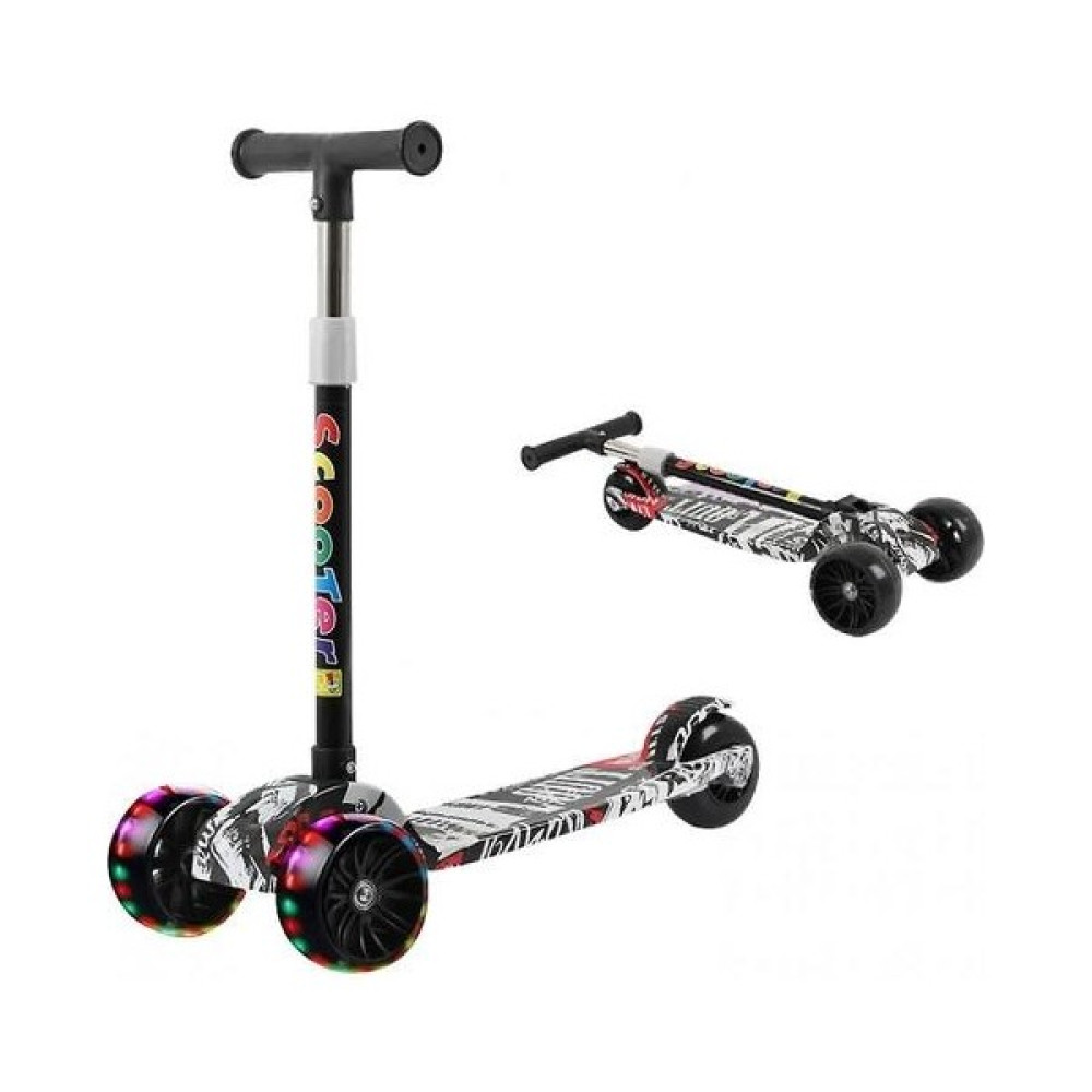 Xhltd 1-3-6 Yaşında Yeni Başlayan Bebek Yanıp Sönen Tek Ayaklı Kızak Scooter (Whiteblack) (Yurt Dışından) - Renkli Açık Hava, Deniz ve Spor Oyuncakları Fiyatı