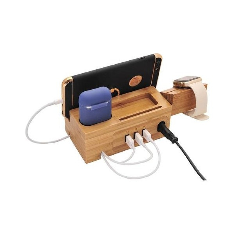 Xhltd Ahşap Bambu 3 Limanlar Cep Telefonu Için USB Standı Izle Kulaklık Evrensel Masaüstü Tutucu Şarj Dock Istasyonu Braketi | Telefon Tutucular ve... Cep Telefonu Tutucu Fiyatı