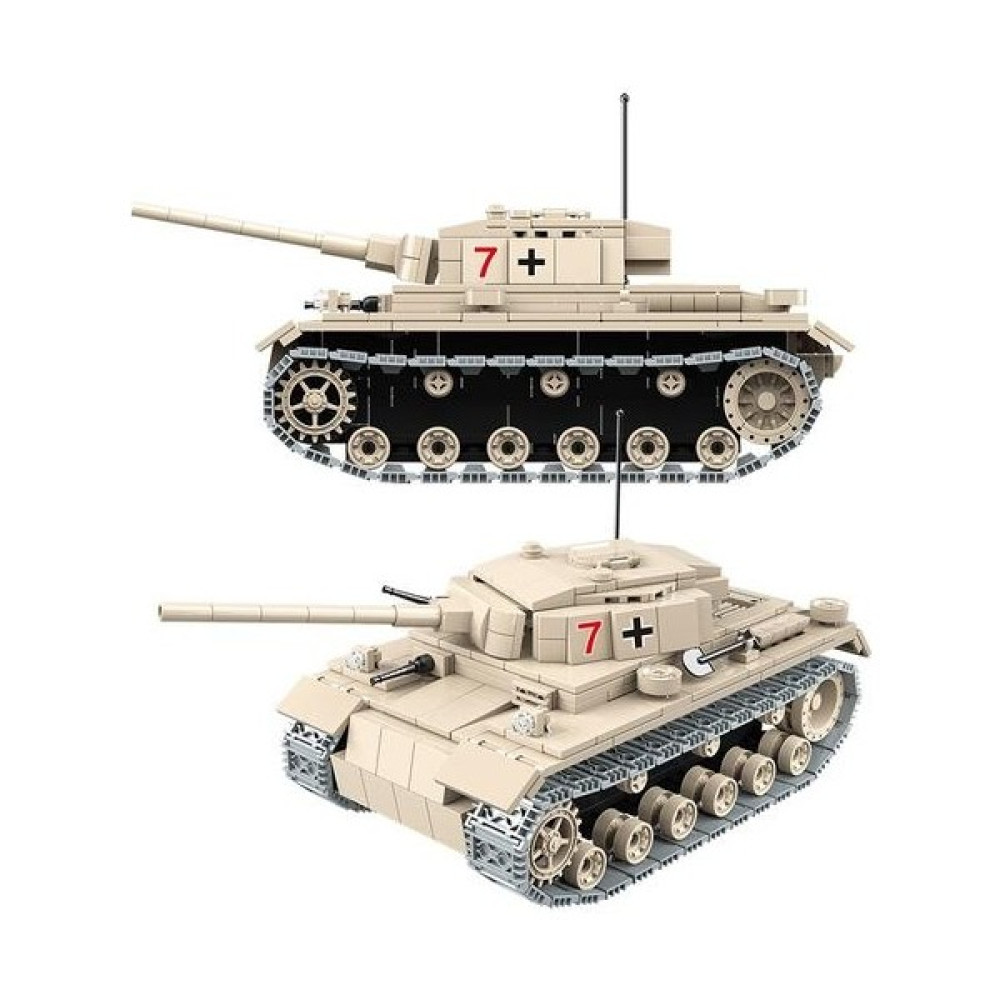 Xhltd Dünya Savaşı 2 Alman Panzerkampfwagen Iıı Ağır Tank Askeri Ww2 Minifigs Askerler Silahlar Yapı Taşları Çocuklar Için Oyuncaklar | Bloklar (Yu... Oyuncak Araç Fiyatı