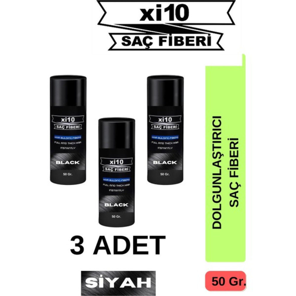 XI10 Dolgunlaştırıcı Saç Tozu Topik Siyah 3 Adet x 50 gr Oto Boyaları Fiyatı