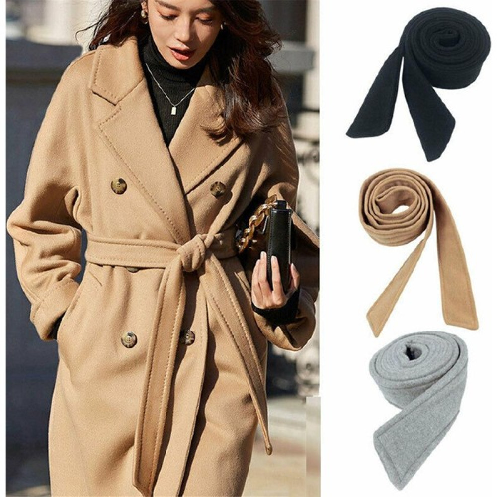 Xiaobaoyu Adet Yün Kuşak Ceket Kemer Ceket Kazak Unisex Klasik Vintage Sahte Yün Kemer Kravat 175CM * 5cm Bayanlar Için Düğün Elbisesi Palto (Yurt ... Kadın Kemeri Fiyatı