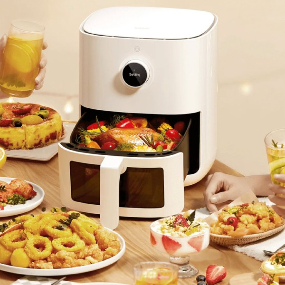 Xiaomi Airfryer L, 4 Lt 1600 W Cam Sepetli Wi-Fi Bağlantılı Yağsız Sıcak Hava Fritözü, Beyaz Fritözler Fiyatı