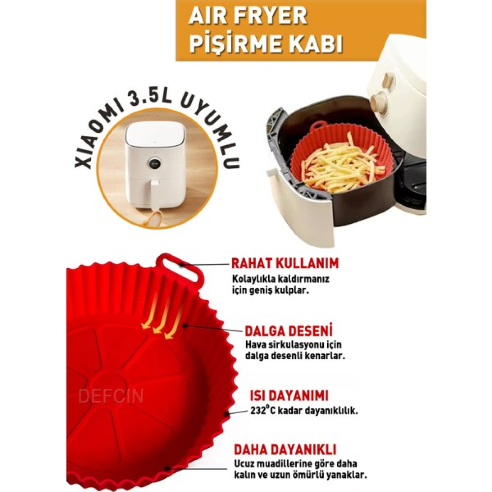 Xiaomi Airfryer Uyumlu Silikon Pişirme Kabı Airfray Aifrey Fritöz Pişirme Kağıdı Silikonu Pişirme Kağıdı Fiyatı