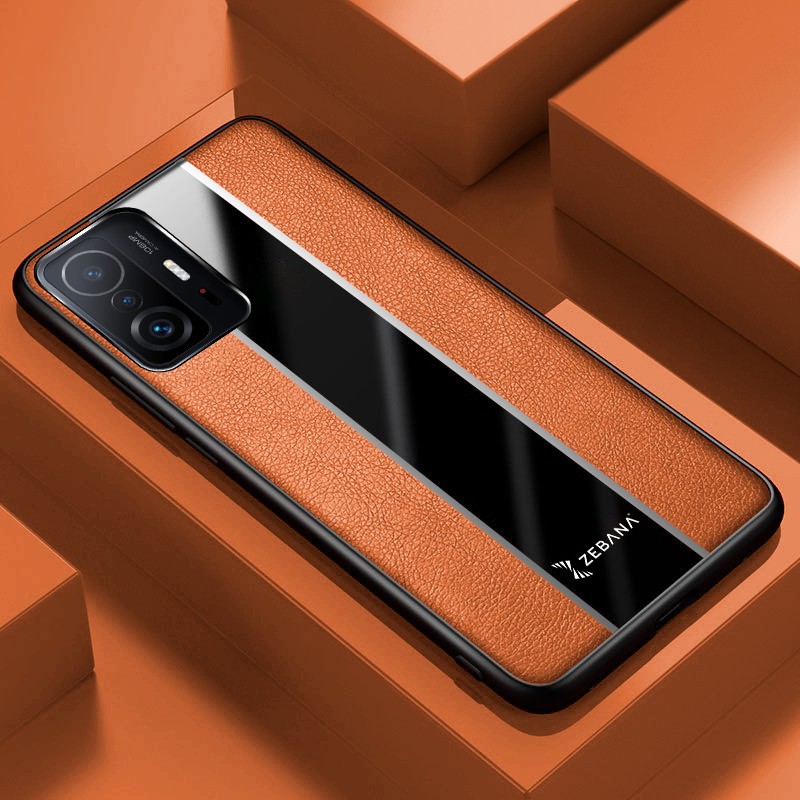 Xiaomi Mi 11T Kılıf Zebana Premium Deri Kılıf Kahverengi Cep Telefonu Kılıfı Fiyatı