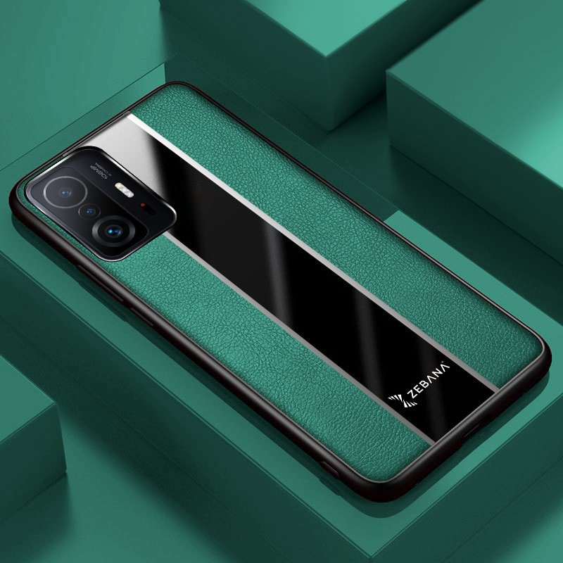 Xiaomi Mi 11T Kılıf Zebana Premium Deri Kılıf Yeşil Cep Telefonu Kılıfı Fiyatı