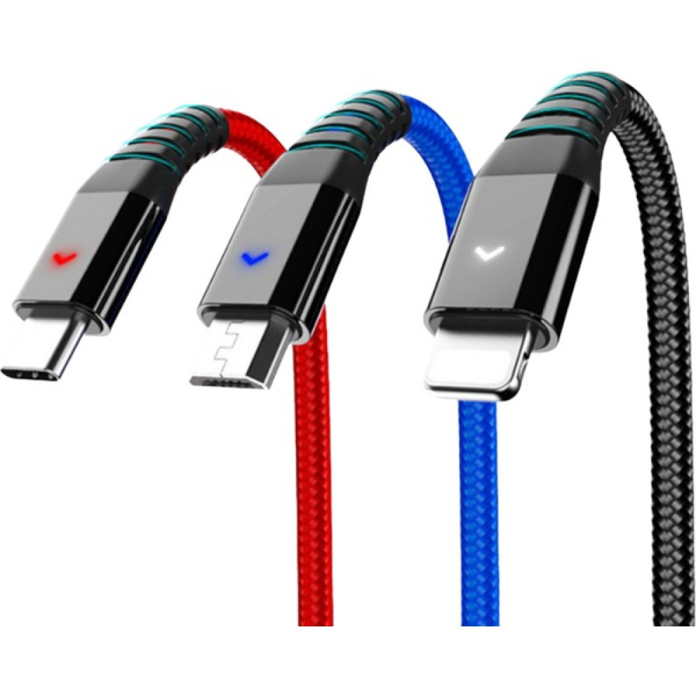 Xiaomi Mi Note 10 Pro Şarj Kablosu 3 In 1 ( Lightning - Micro USB - Type C ) KNF-DC08 Cep Telefonu Kablosu Fiyatı