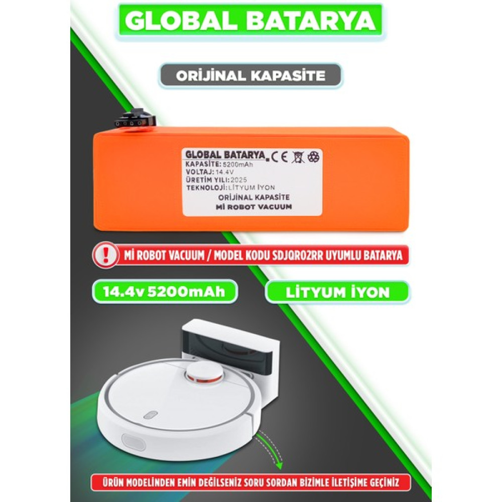 Xiaomi Mi Robot Vacuum Akıllı Süpürge Bataryası 14.4V 5200MAH Elektrikli Süpürge Aksesuarları Fiyatı