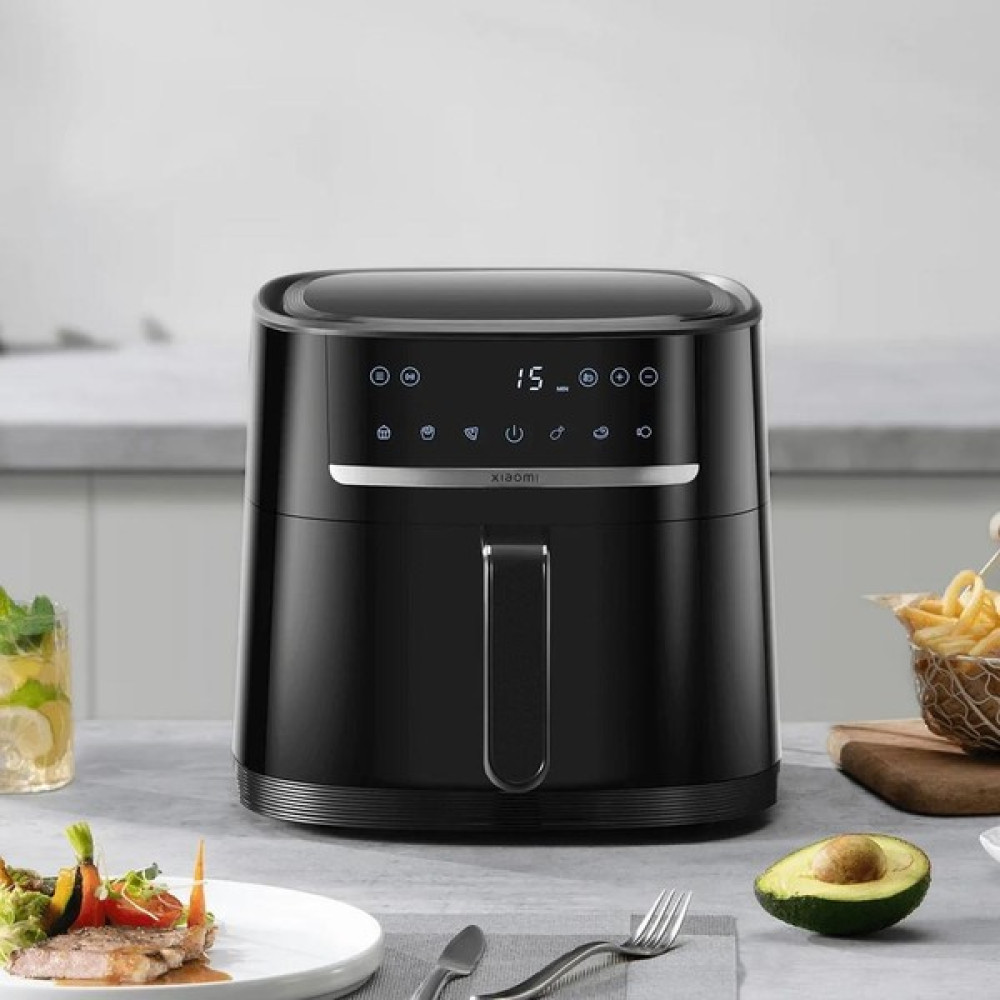Xiaomi Mi Smart Premium Air Fryer 6 Lt Yağsız Fritöz Akıllı Kontrol Panelli Çift Katmanlı - luciole beyaz lambader hediye! - Siyah Fritözler Fiyatı