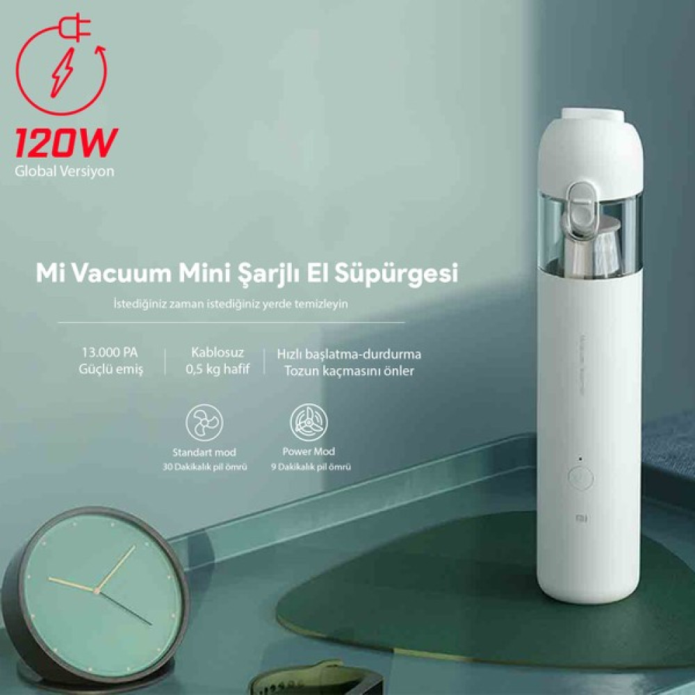 Xiaomi Mi Vacuum Mini Şarjlı El Süpürgesi 120 Watt Global Versiyon Elektrikli Süpürgeler Fiyatı