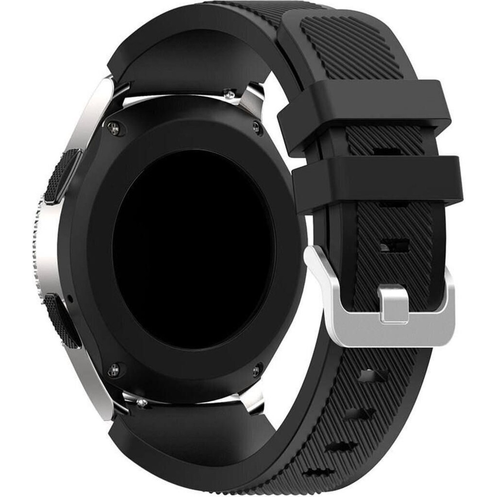 Xiaomi Mi Watch Color Uyumlu Çizgi Desenli Silikon Kordon Kayış 22MM - Siyah Cep Telefonu Kılıfı Fiyatı