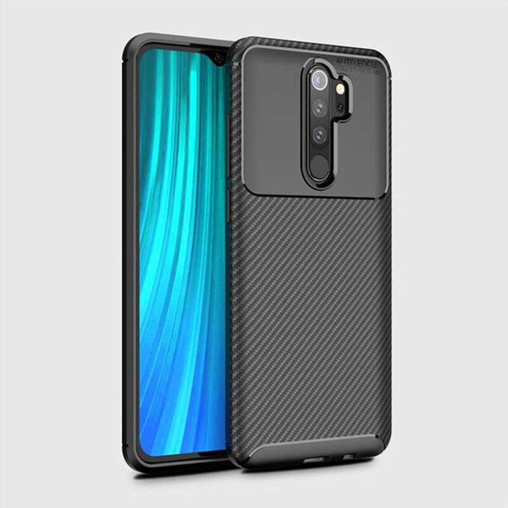 Xiaomi Redmi Note 8 Pro Kılıf Karbon Tasarım Rugged Armor Yüksek Darbe Emici Parmak İzi Bırakmayan TPU Silikon Negro - Siyah - RMNote8Pro Cep Telefonu Kılıfı Fiyatı