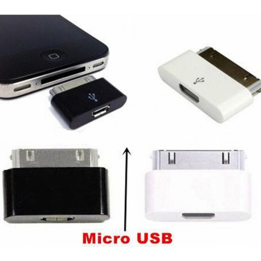 Xiaxiaoer Ascromy Mikro USB Dişi 30 Pin Şarj Adaptörü Dönüştürücü Kablosu Şarj Adaptörü Apple iPhone 4 4s iPad 1 2 3 Aksesuarları (Yurt Dışından) Cep Telefonu Şarj Cihazı Fiyatı