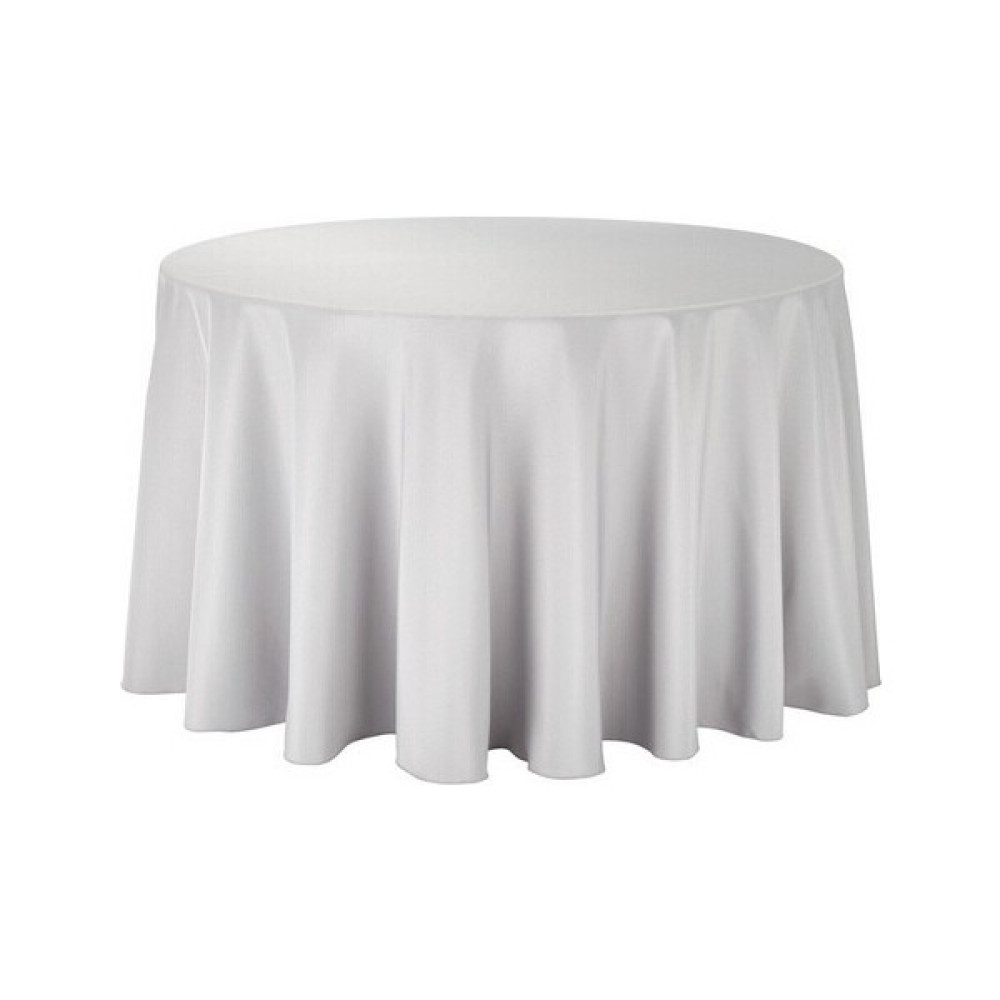 Xinh 1 Adet Yuvarlak Masa Örtüsü Beyaz Düğün Etkinlikleri Için Ziyafet Otel Polyester Düz Masa Örtüsü Yemek Dekorasyon | Masa Örtüleri (280 * 280CM) Masa Örtüsü Fiyatı