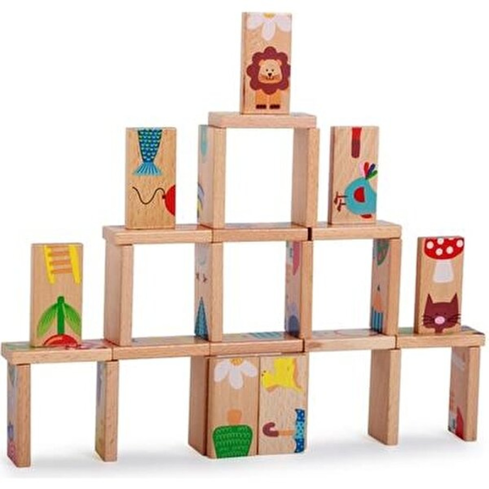 Xinh Ahşap Domino Meyve Hayvan Tanıma Kazık Kule Eğitici Oyuncaklar Çocuk Öğrenme Eğitim Bebek Oyuncakları (Yurt Dışından) - Renkli Bebek Oyuncakları Fiyatı