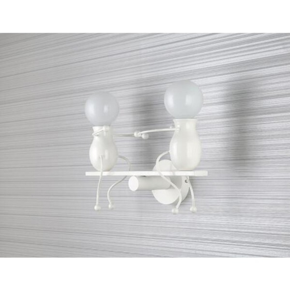 Xinh Çocuk Duvar Lambası, 220 V E27 Moda Yaratıcı Iki Kötü Duvar Lambası, Başucu Lambası Yaratıcı Lamba Koridor Merdiven Balkon Lambası, Beyaz (Yur... Aplikler Fiyatı