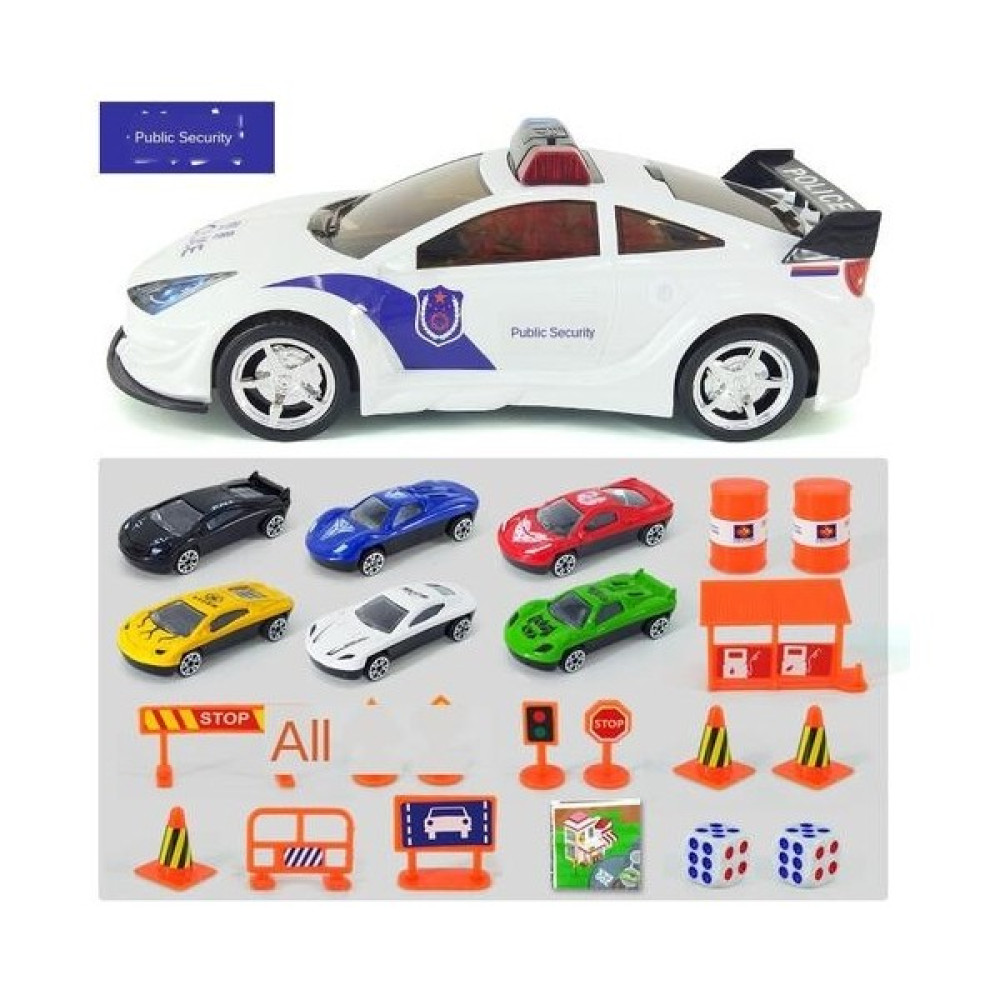 Xinh Dıy Büyük Polis Arabası 6 Adet Mini Alaşım Diecast Araba Modeli Işıkları ve Sesler ile Oyuncaklar Araçlar Polis Araba Oyuncaklar Çocuklar Için... Oyuncak Araç Fiyatı