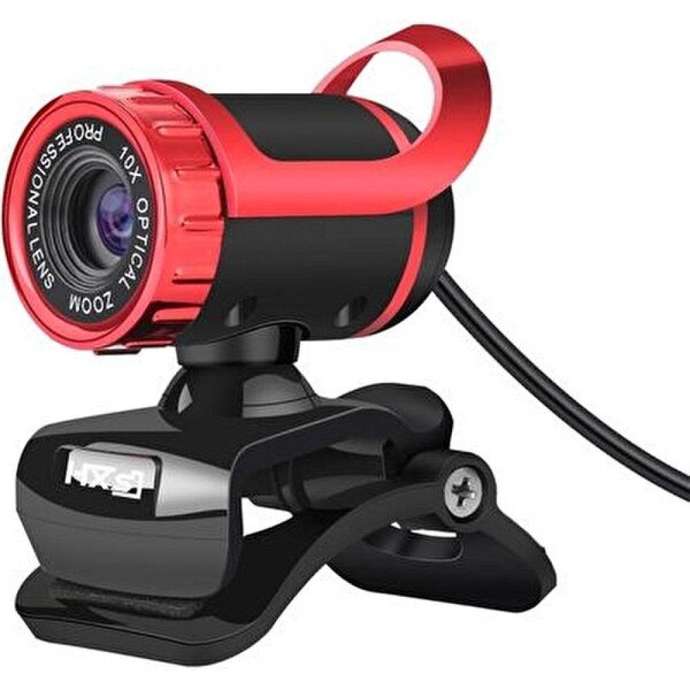 Xinh Masaüstü Webcam USB Web Kamera Ses Emici Mikrofon Video Çağrı Webcam Pc Laptop Siyah + Kırmızı (Yurt Dışından) Web Kameraları Fiyatı