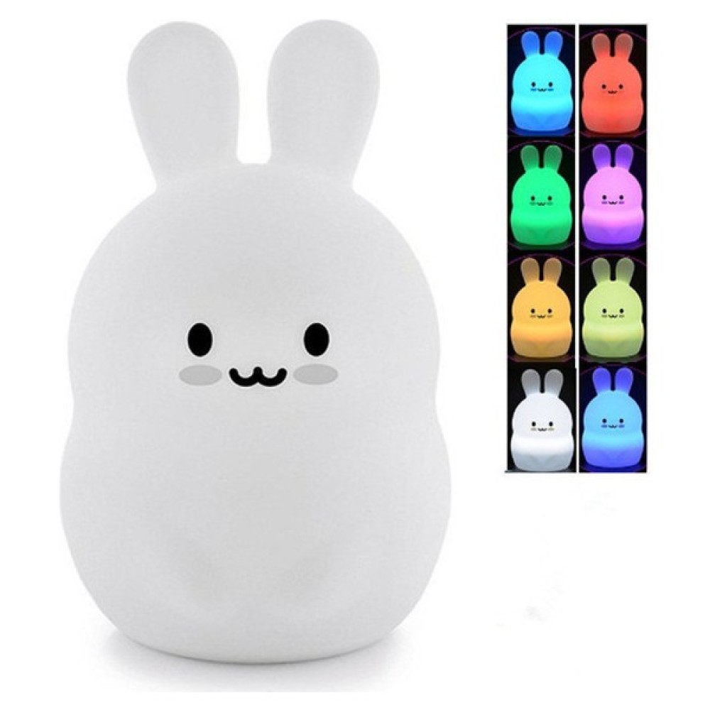 Xinh Tavşan LED Gece Işık Dokunmatik Sensör Karikatür Silikon Bunny Masa Lambası Yatak Odası Başucu Lambası Çocuk Çocuklar İçin Bebek Hediye | LED ... Gece Lambası Fiyatı
