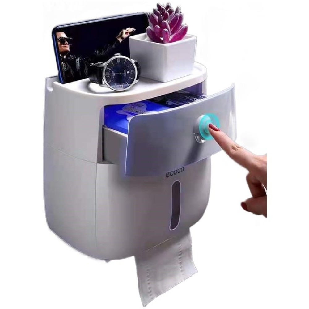 Xinh Tuvalet Kağıdı Tutucu Su Geçirmez Plastik Duvara Monte Banyo Telefon Depolama Raf Tepsi Saklama Kutusu Taşınabilir Tuvalet Rulo Tutucu | Kağıt... Peçete Fiyatı