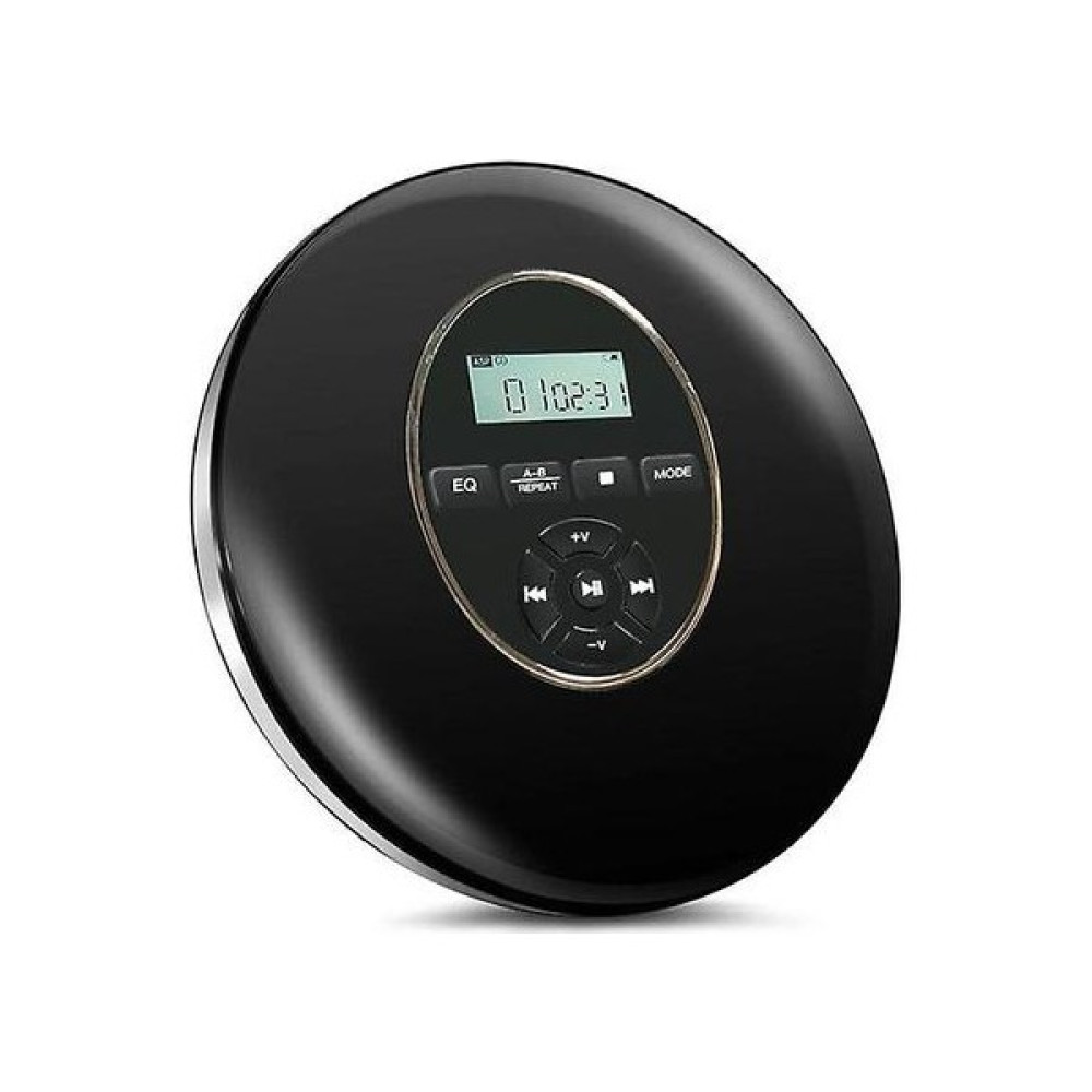 Xinh Yuvarlak Stil Taşınabilir CD Çalar Kulaklık Hifi Müzik Reprodüktör CD Walkman Discan Player Aux Kablo Desteği ile Tf Kart (Siyah) (Yurt Dışından) CD & DVD Sürücüler Fiyatı