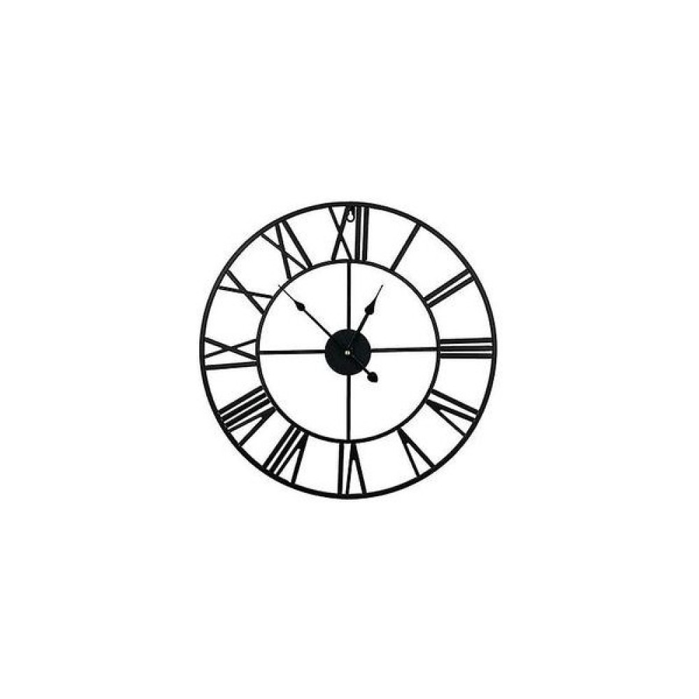Xinhang Büyük Duvar Saati Yuvarlak Metal Roma Sayısal Stil Duvar Saati 60 * 60 Cm (Yurt Dışından) - Siyah Dekoratif Saat Fiyatı