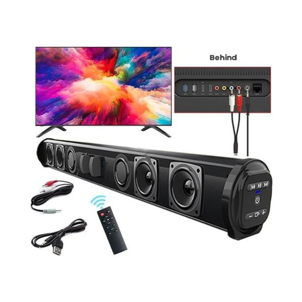 Xinhang Kablosuz Bluetooth Soundbar Hoparlör Sistemi Kablolu Kablosuz Surround Stereo Ev Sineması Tv Projektör (Yurt Dışından) - Siyah Bluetooth Hoparlör Fiyatı