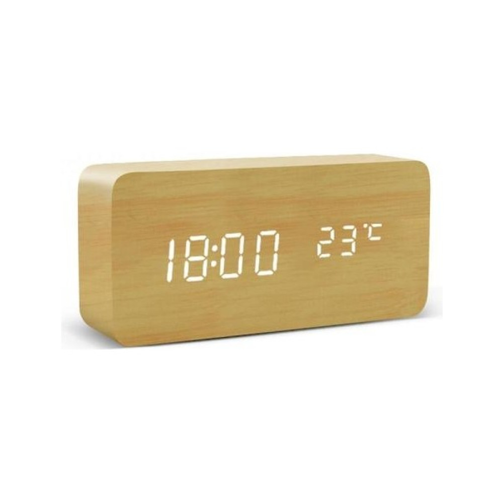 Xinhang LED Çalar Saat Ahşap Izle Masa Ses Kontrolü Dijital Ahşap Despertador USB / Aaa Powered Elektronik Masaüstü Saatler (Bambu Ahşap) (Yurt Dış... Masa Saati Fiyatı