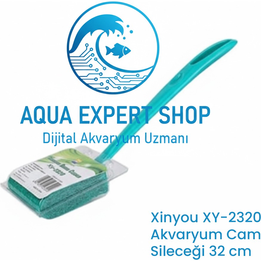 Xinyou Akvaryum Cam Sileceği - Akvaryum Temizlik Ekipman - Saplı - 32 cm - XY-2320 - Yeşil Evcil Hayvan Ürünleri Fiyatı