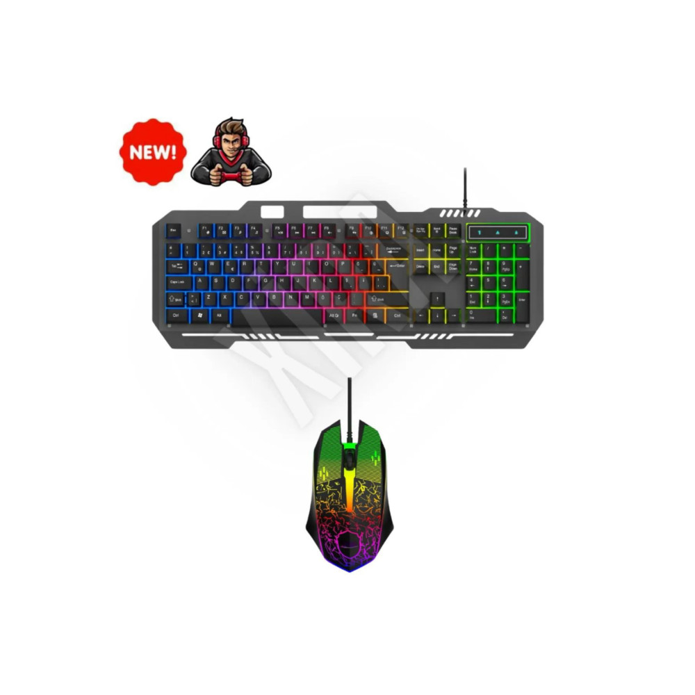XİRA Gaming Klavye Mouse Set Karbon Türkçe Q Rgb Işıklı Çevre Birimleri Fiyatı