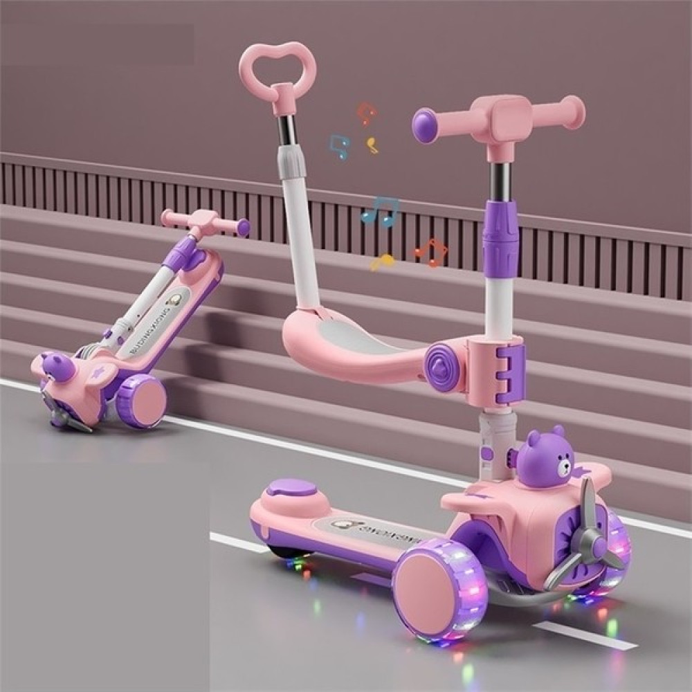 Xiusanping Çocuk Scooter 1-6 Yaş Erkek ve Kız Scooter Katlanır Scooter (Yurt Dışından) - Mor Açık Hava, Deniz ve Spor Oyuncakları Fiyatı
