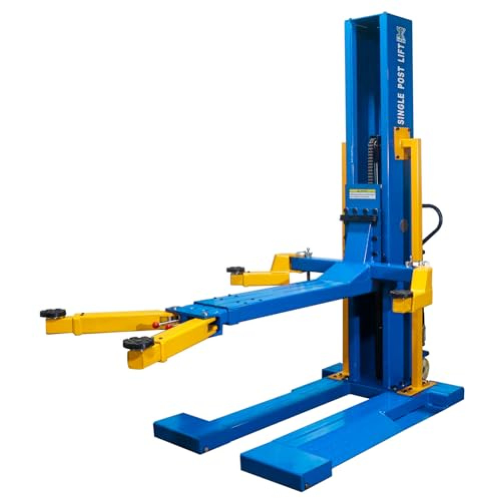XK-6200-M Mobile Single Post Manually Unlock Lift Maximum Lifting Capacity of 6200 lbs with 12 Months Parts Replacement