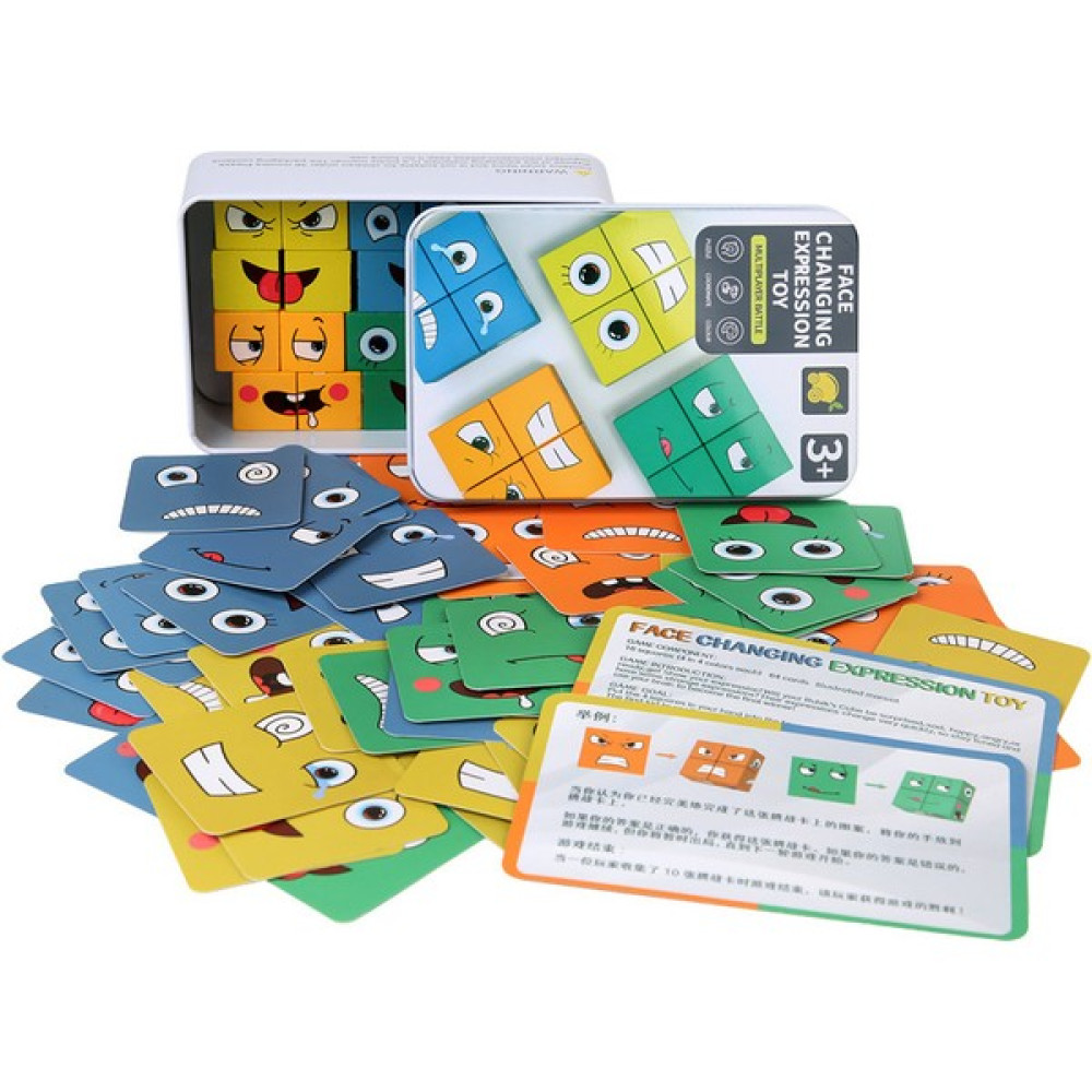 Xkids Metal Kutu Yüz Değiştiren Rubik Küp Yapı Taşları Çocukların Ahşap Oyuncakları (Yurt Dışından) Bebek Oyuncakları Fiyatı