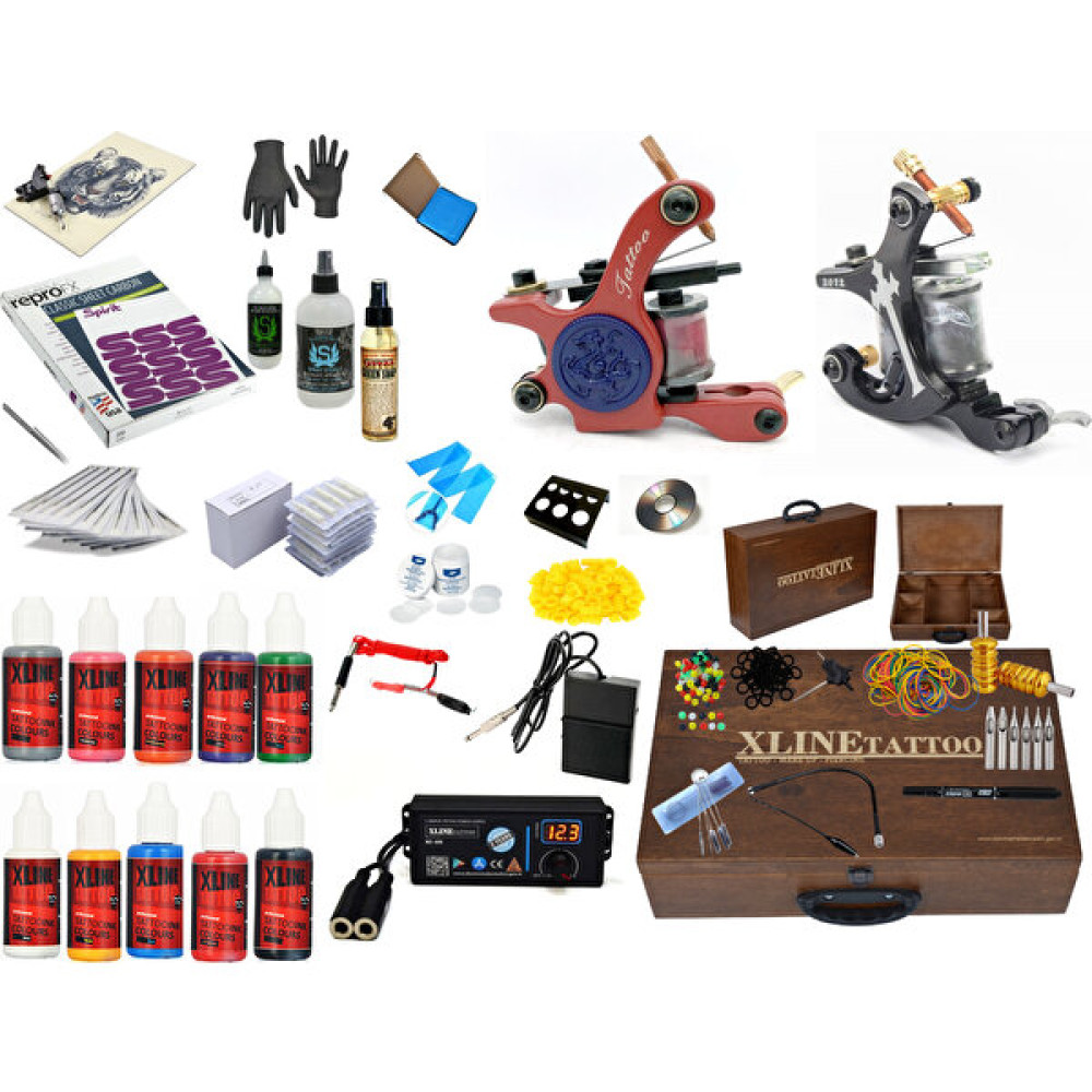 Xlinetattoo 2 Makineli Çantalı Dövme Makinesi Seti - Çantalı Full Dövme Seti Sağlık / Bakım / Kozmetik Fiyatı