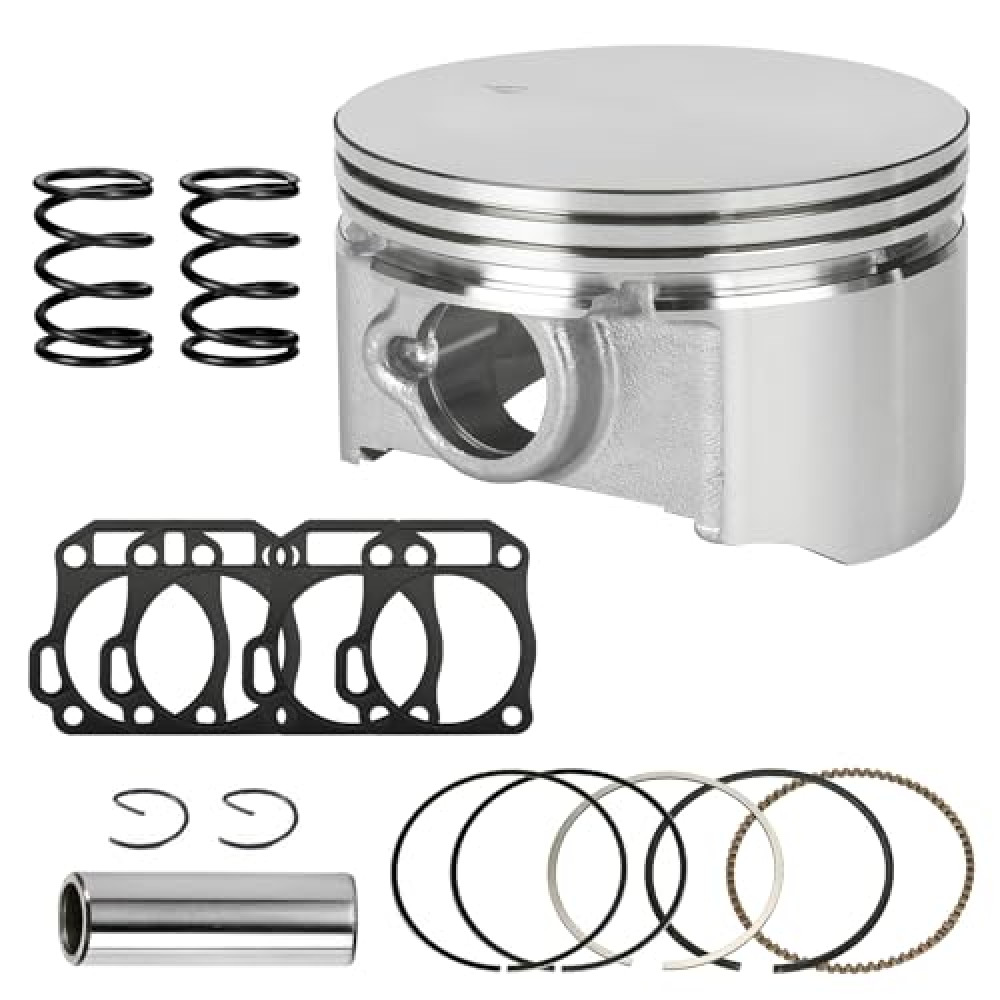 XlKOBY Racing 70mm Flat Top Piston and .550 Ring Kit Compatible with Predator 212cc 224cc GX160 GX200 6.5HP Engine Mini Bike Go Kart Performance Parts with Head Gasket & 18lb Valve Springs