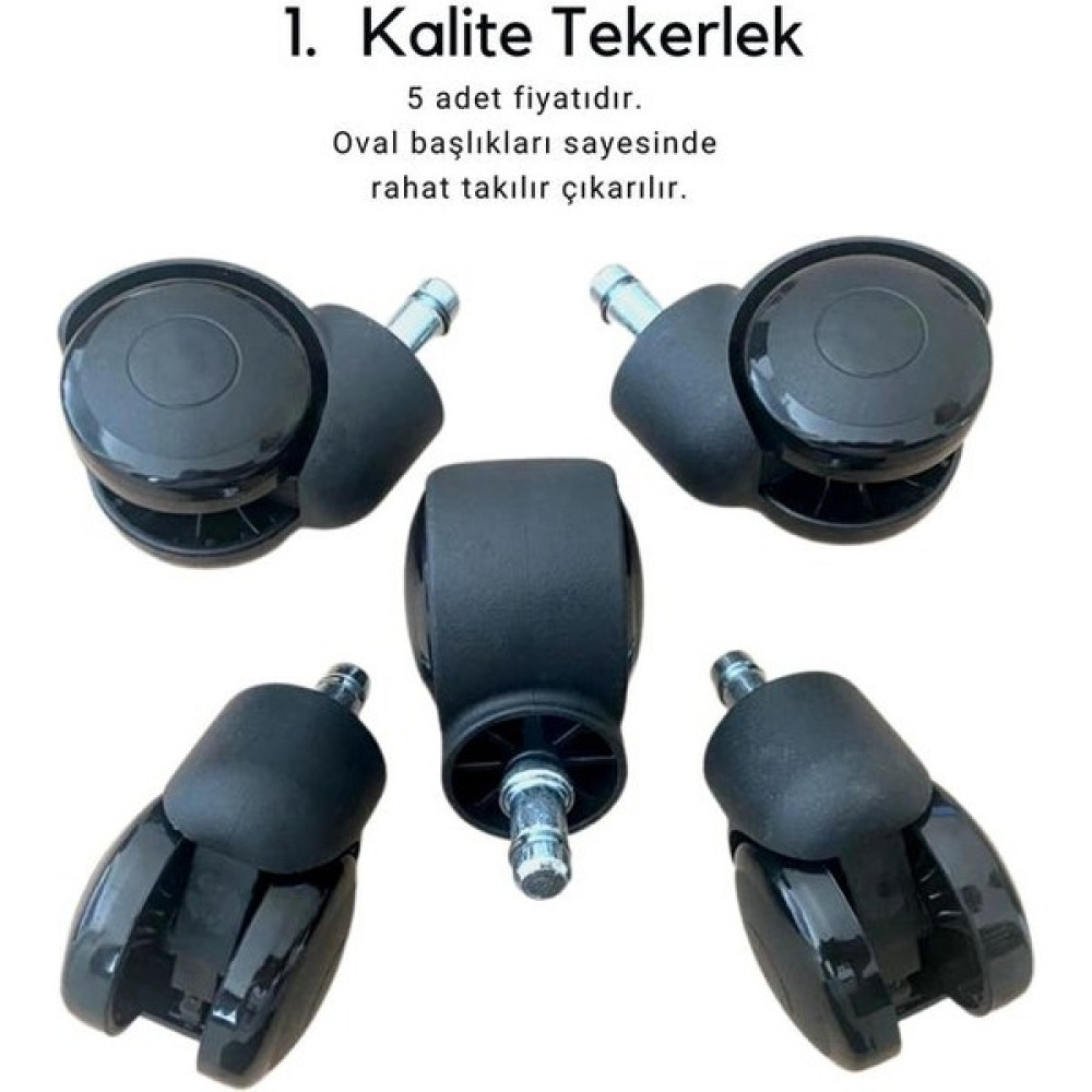 XMAX Ofis Koltuğu Oyuncu Koltuğu Sandalye Tekerleği Pimli 5 Adet 120 kg Taşır Nalburiye & Hırdavat Fiyatı