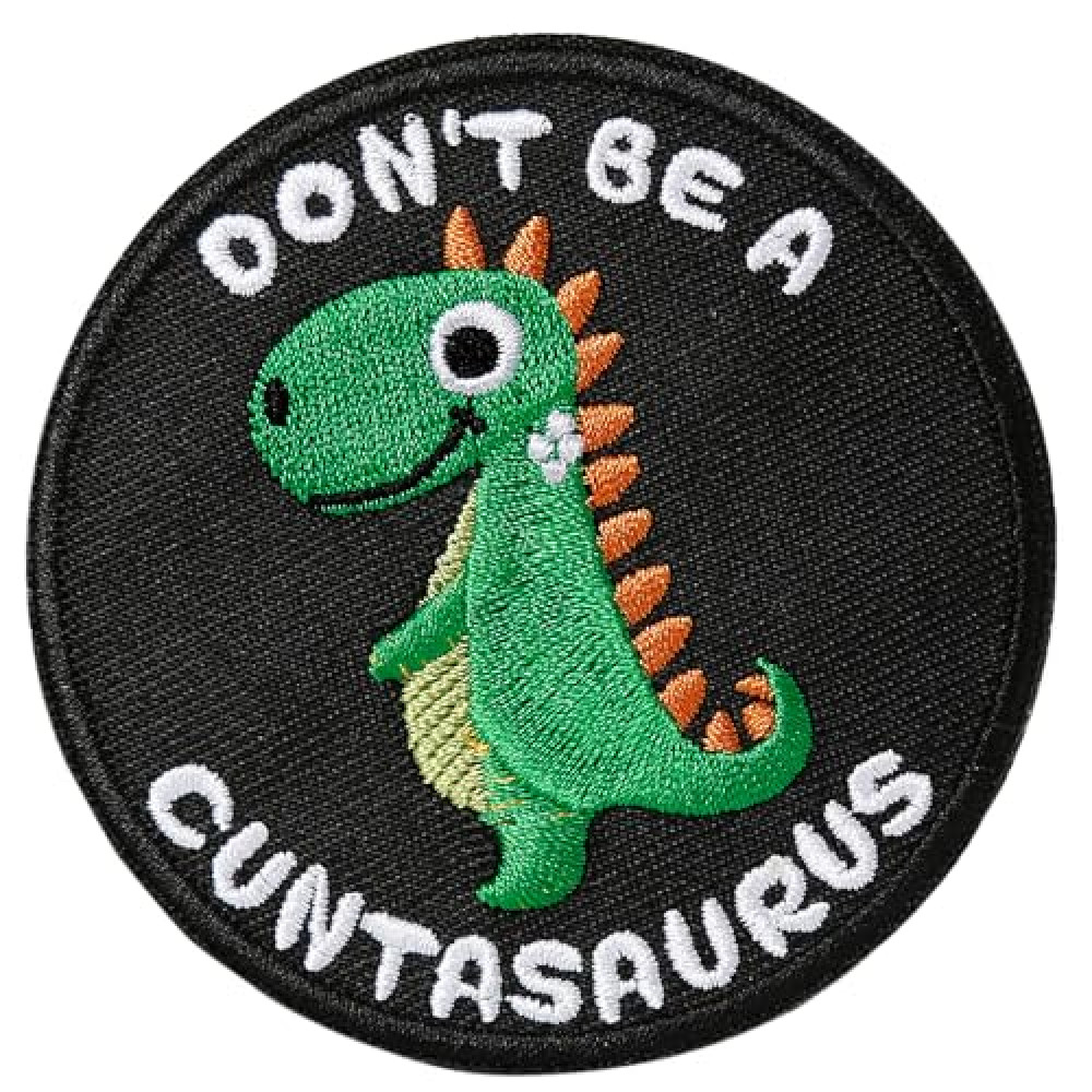 XMJY Don't Be A Cuntasaurus Patch - Cute Animal Morale Patches with Hook Fastener Backing, Funny Quote Patch for Hats, Backpacks, Vests, Jackets, Jeans Sewing Machine Accessories Fiyatı