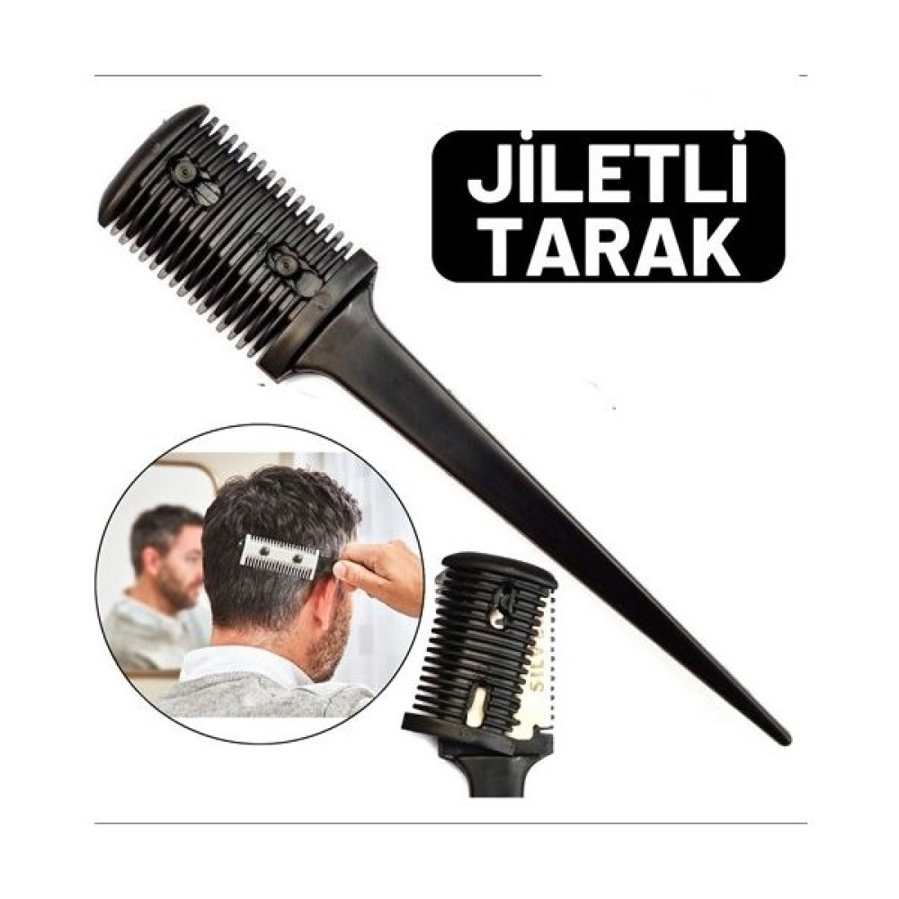 XML Dünyası Jiletli Kırık Saç Sakal Düzletme Inceltme Tarağı 716438 Saç Fırçası ve Tarağı Fiyatı