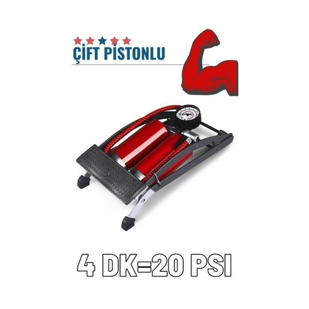 XML Dünyası Modacar Ayaktan Çift Pistonlu Lastik Şişirme Pompası 425582 Oto Genel Temizlik Fiyatı