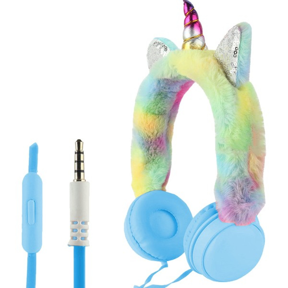 XML Dünyası Powermaster AH-007 3.5mm Jacklı Kablolu Kulak Üstü Peluş Unicorn Kulaklık Kulak Üstü Kulaklık Fiyatı