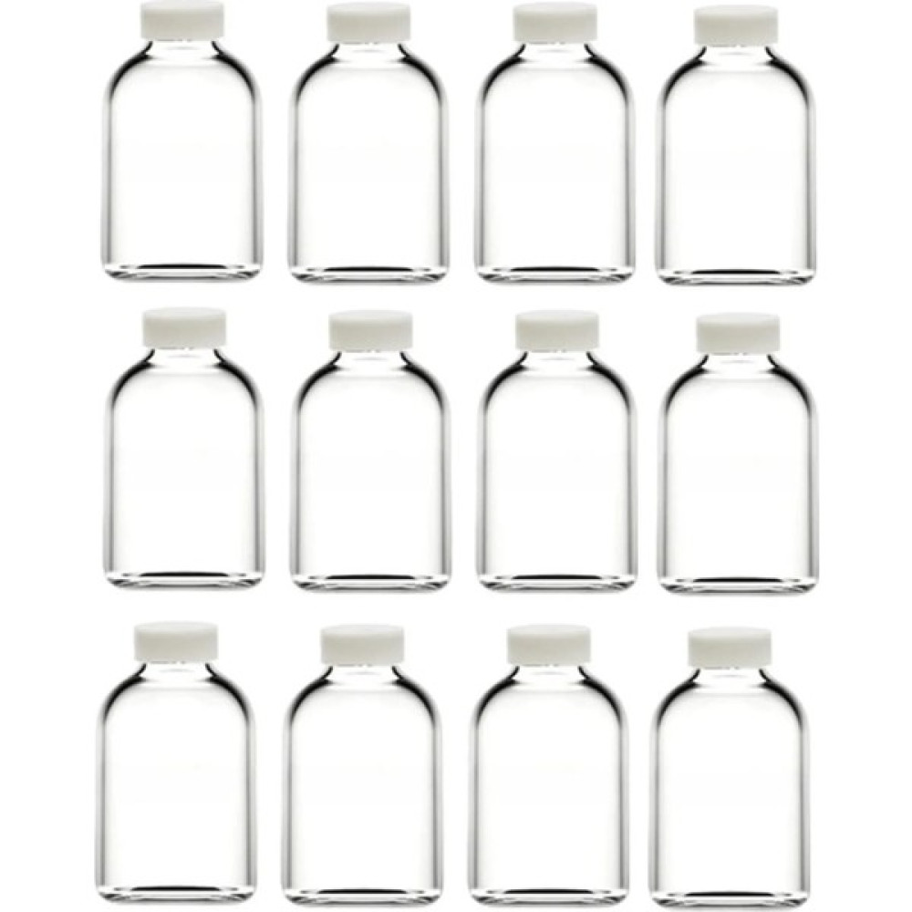 XML Toptancı 12 Adet Cam Şişe Kavanoz Kapaklı Flakon Detoks -Ginger Shot Şişesi -50ML Saklama Kapları Fiyatı