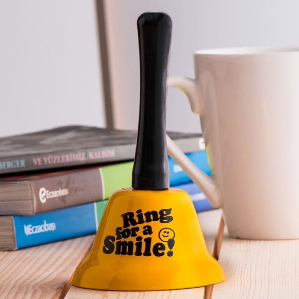 XML Toptancı Resepsiyon Zili El Çanı - Ring For A Smile Hediyelik Eşya Fiyatı