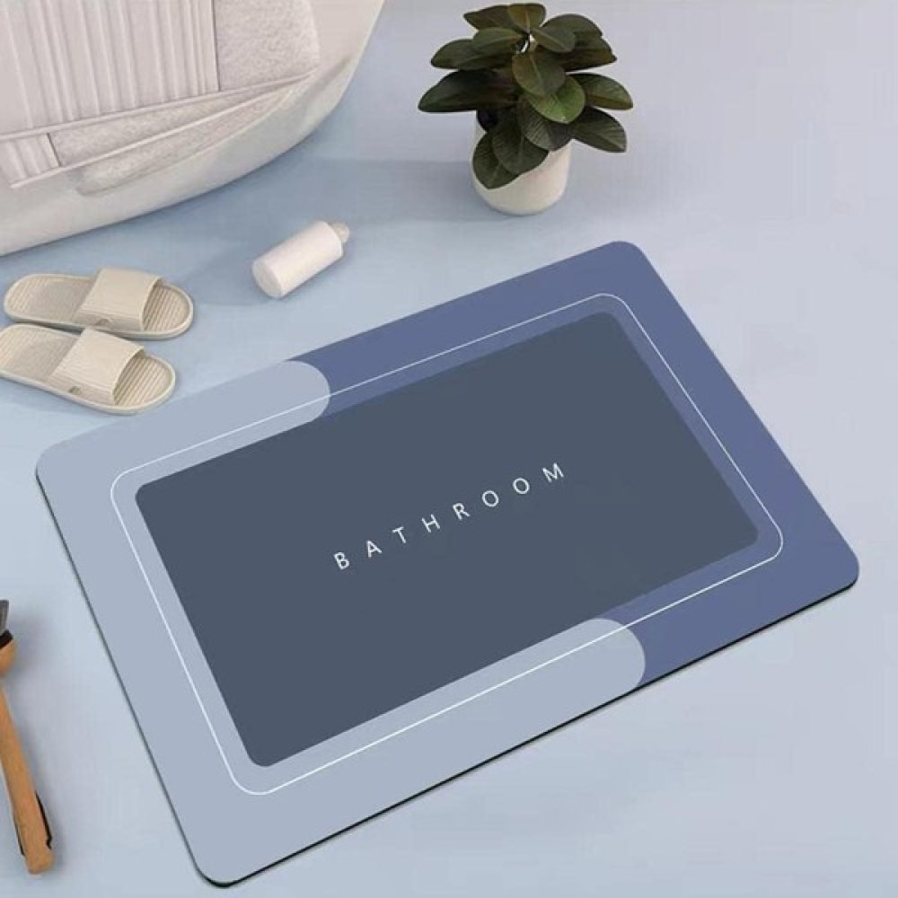 Xnews Banyo Paspası Süper Su Emici Kaymaz Tabanlı Paspas Banyo Paspası Diatomit Paspas Süper Emici Paspas (58 x 38 cm ) (Mavi) Klozet Takımı Fiyatı