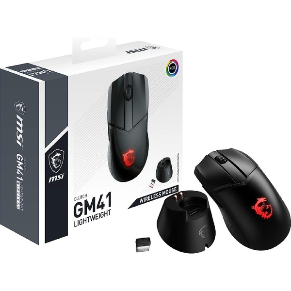 Xnews Msı Gg Clutch GM41 Lightweight Wıreless Gamıng Mouse 76 gr Max 20000 Dpı(Yazılım) 1ms Pollıng Pıxart PMW-3370 Optık Sensor Omron Swıtch Rgb L... Klavye - Mouse Fiyatı
